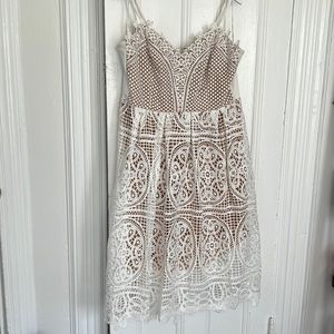 City chic fancy free stripe dress ivory